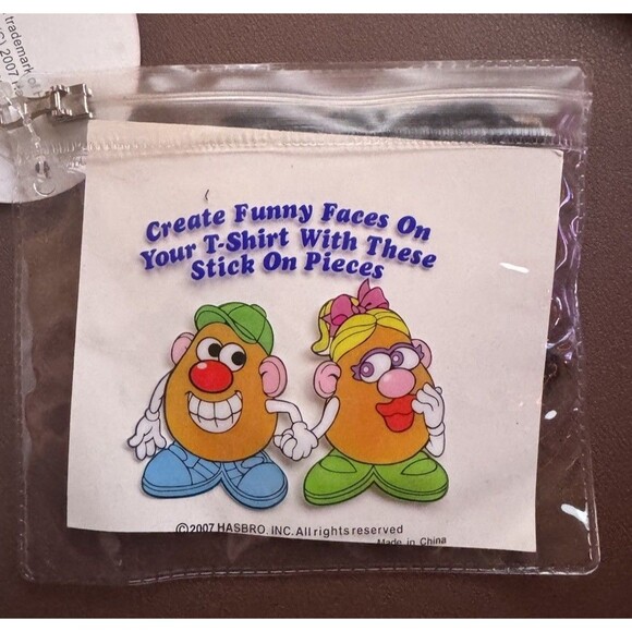 Childrens 2007 Hasbros Mr Potato Head Shirt sz 2-3 NEW NWT Includes Patches - Picture 3 of 4